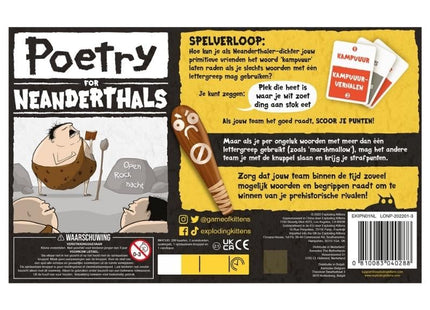 Poetry tor Neanderthals - Kaartspel (NL)